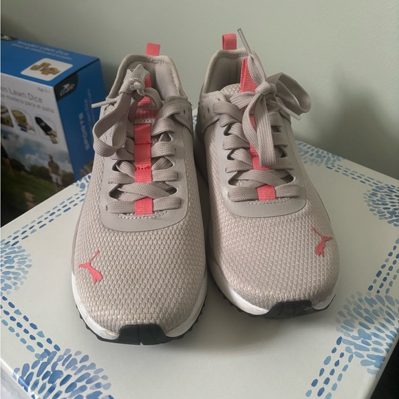Puma Shoes - Puma Women's Pink and Gray Sneakers